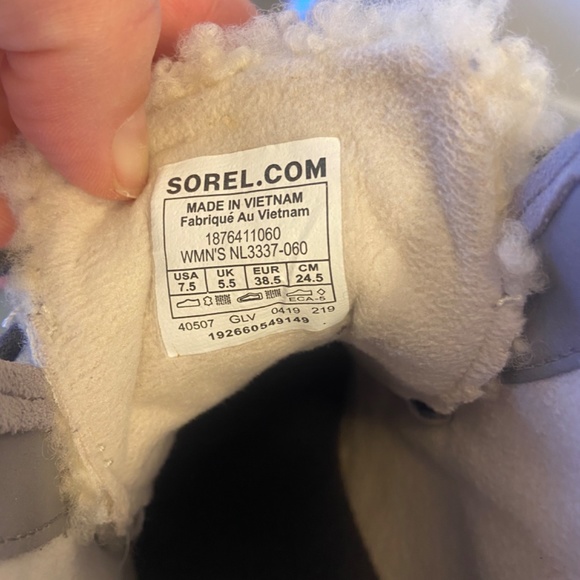 Sorel Harlow Lace Cozy Boot in light gray 7.5 - Picture 7 of 8